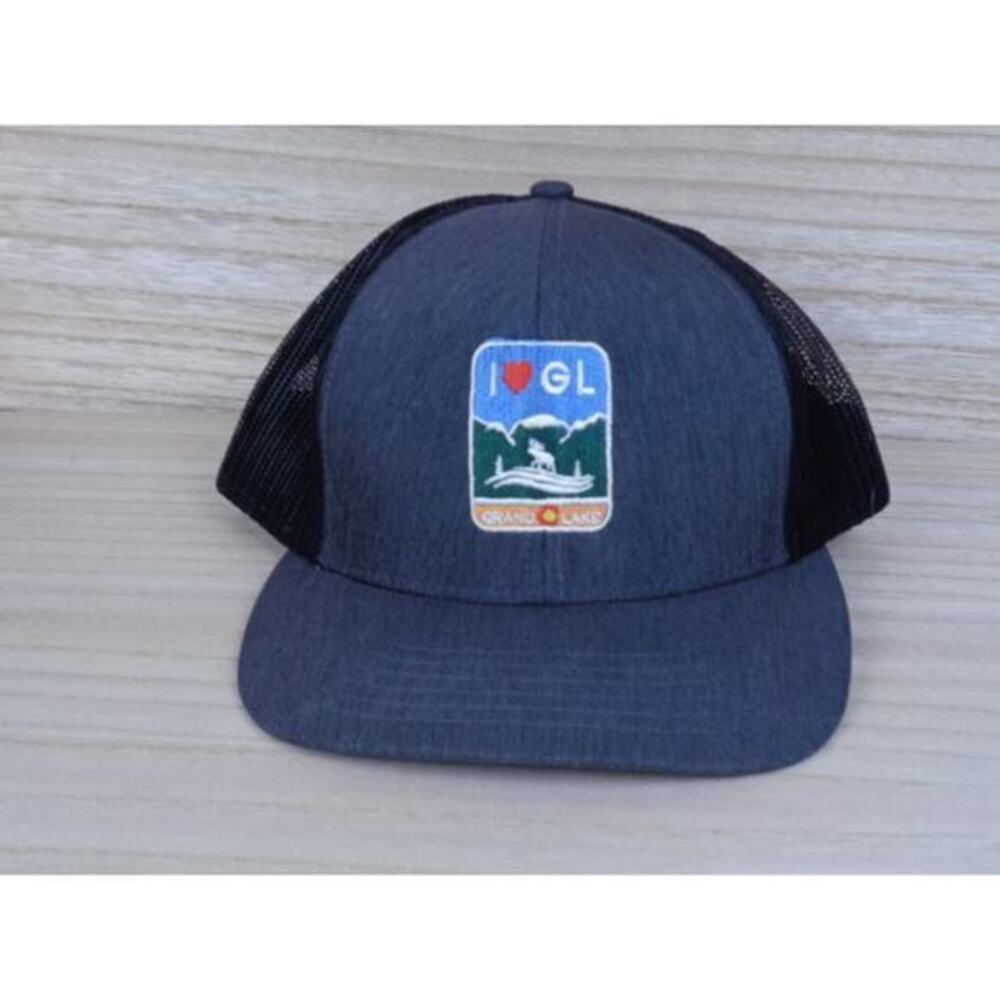 I‎ Heart GL Grand Lake Colorado Mesh Snapback Trucker Hat Adult